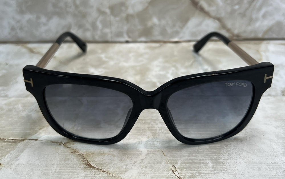 Tom Ford Square Sunglasses TF436 Tracy 01B Black/Gold 53-18-140 FRAMES ONLY